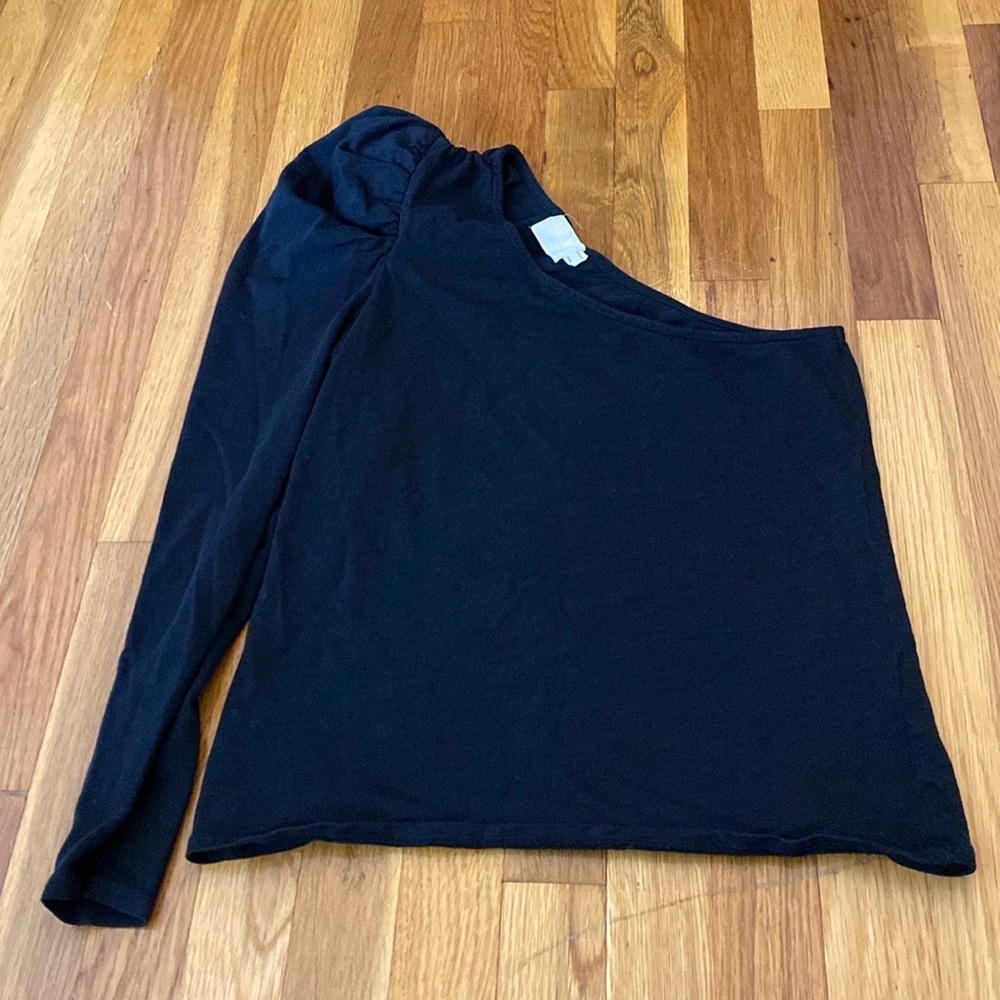 Nation LTD Women’s Black One Sleeve Long Sleeve Shirt Size M